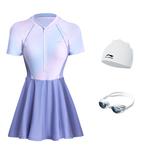 LINING Купальник One Piece женский градиентный фиолетовый - фото