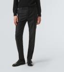 Прямые шерстяные брюки Slowear, Nero - фото 3