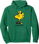 Худи Peanuts Woodstock Sat Down, зеленое - фото