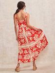 Платье макси Raya с цветочным принтом Ro&Zo, Red - фото 5