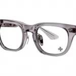 Chrome Hearts Graphite Crystal Square Prescription Glasses Men's Transparent Gray - фото 2