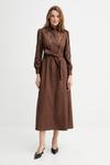 Хлопковое платье Answear.Lab, коричневый - фото 2