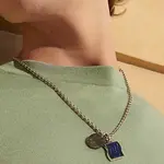 HERMES Позолоченное ожерелье мужское blue - фото 7