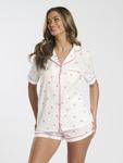 Короткий пижамный комплект Loungeable, белый - фото 2