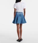 Мини-юбка из денима с оборками Givenchy, Medium Blue - фото 3