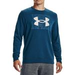 Футболка rival terry long sleeve t-shirt 'blue' Under Armour, синий - фото 3