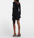 Асимметричное мини-платье Petar Petrov, черный - фото 3