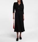 Платье миди с воротником-стойкой Prada, Nero - фото 2