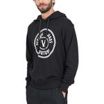 Худи с принтом Couture из хлопка VERSACE JEANS, черный - фото 5