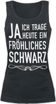 Топ Sprüche Fröhliches schwarz, черный - фото