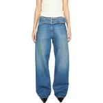 Джинсы с поясом Acne Studios, синий - фото 4