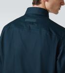 Хлопковая рубашка-оверсайз Zegna, Dark Teal Blue - фото 6