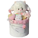 Плюшевая кукла с бантом ягненок букет высота 23см CANEXT - фото