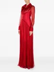 Платье-макси с плиссировкой Araftu, красный - фото 2