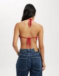 Топ Cotton:On Jordie cowl neck halter in red - фото 3