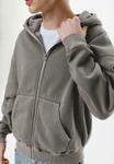 Толстовка PULL&BEAR WASHED BOXY HOODIE, Grey - фото 4