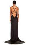 Платье Norma Kamali Cross Back Bias Gown, черный - фото 4