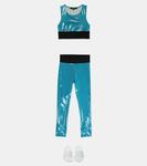 Металлический укороченный топ Balmain Kids, Turchese - фото 2