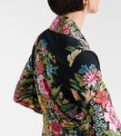 Платье миди из хлопка с принтом Etro, черный - фото 6