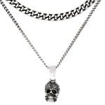 Alexander McQueen Серебряное мужское ожерелье Silver - фото