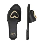 Кожаные тапочки Love Moschino, черный - фото 3