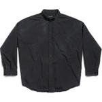 Рубашка мужская черная Balenciaga, черный - фото