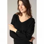 Свитер Deeluxe Kiara M+ v neck, черный - фото 3
