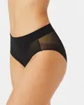 Высокие трусики с эффектом танга и тюлем Promise, черный - фото 3