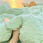 Generic Комплект постельного белья Rose плюш зеленый Green - фото 2