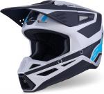 Шлем Alpinestars SM3 Heat, ECE06/DOT, Silver/Blue/Black Matte - фото 2