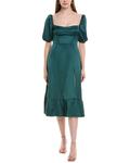 Платье миди JL LUXE, зеленый - фото