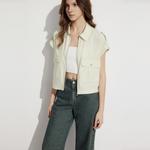 ELLE Рубашка Women's Light Green Lapel Moderate - фото 5