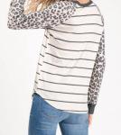 Топ Carol Leopard & Striped Reglan в цвете Oatmel Shirley Stone - фото 4