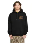 Мужская черная толстовка с капюшоном Volcom, чёрный - фото