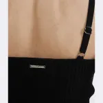 Топ приталенного кроя в стиле эко-ампир Michael Kors, черный - фото 3