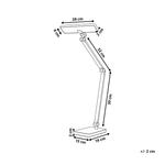 Настольная лампа Beliani, 19x28x73 см, серебристый - фото 3