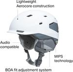 Снежный шлем SMITH Quantum MIPS, Matte Cloudgrey / Charcoal - фото 5