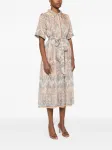 Платье миди с принтом пейсли MIAU by Clara Rotescu, нейтральный - фото 3
