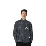 Рубашка мужская джинсовая синяя Evisu, синий - фото 4