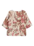 Шелковый топ Flippo с цветочным принтом Weekend Max Mara, нейтральный - фото 2