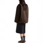 PRADA Кожаный воротник Холщовая куртка, Brown - фото 3