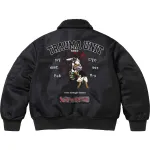 Supreme Голубая нейлоновая бомбер, Black - фото 3