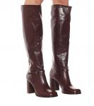 Кожаные сапоги до колена Miu Miu, Bruciato - фото 4