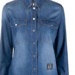 Футболка женская синяя ARMANI EXCHANGE - фото 4