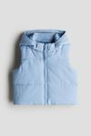 Стеганый жилет с капюшоном H&M, голубой - фото