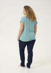 Блуза KCSIDA Kaffe Curve, цвет Teal   Chalk Stripe - фото 3