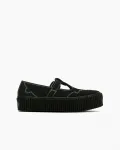 Кеды All Star Lifted Rib Tape T-Strap WT OX Platform Converse, цвет Black - фото 4