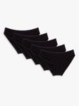 Хлопковые трусики бикини John Lewis Anyday, 5 шт., черные - фото 4