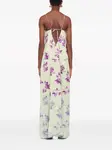 Платье макси с цветочным принтом JIL SANDER, белый - фото 4