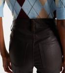 Reboot Crop кожаные брюки клеш Frame, Carob - фото 6